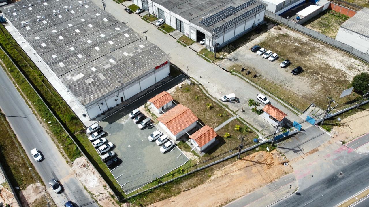 Aerial view — parking & offices
